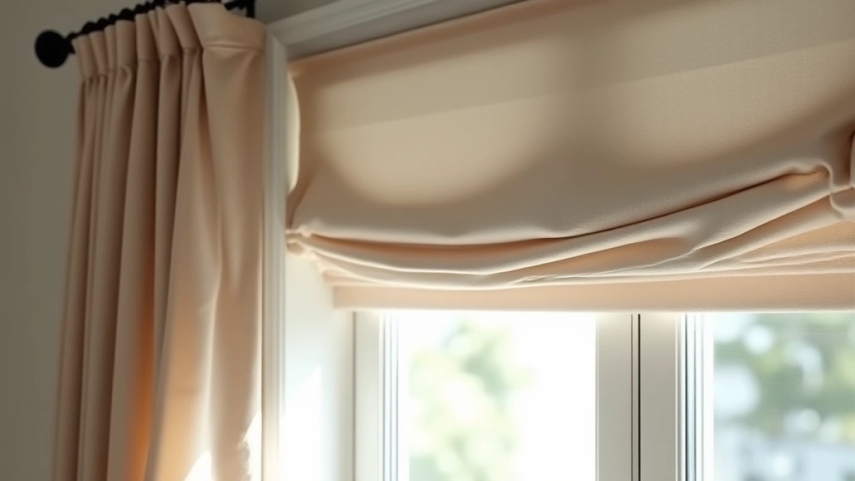 Atrapa rolety rzymskiej na karnisz