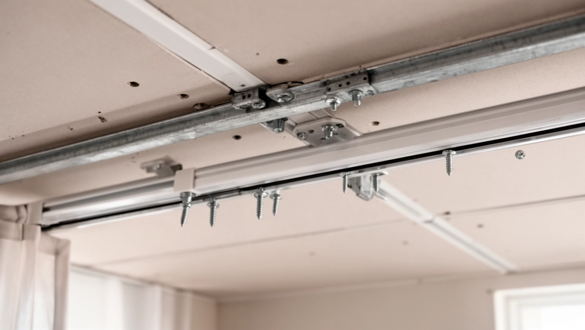 Mocowanie karnisza do sufitu podwieszanego