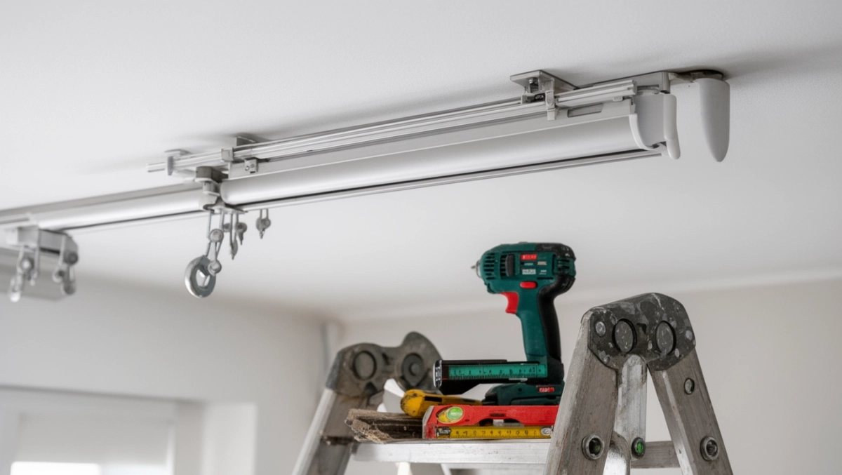 Montaż karnisza sufitowego szynowego