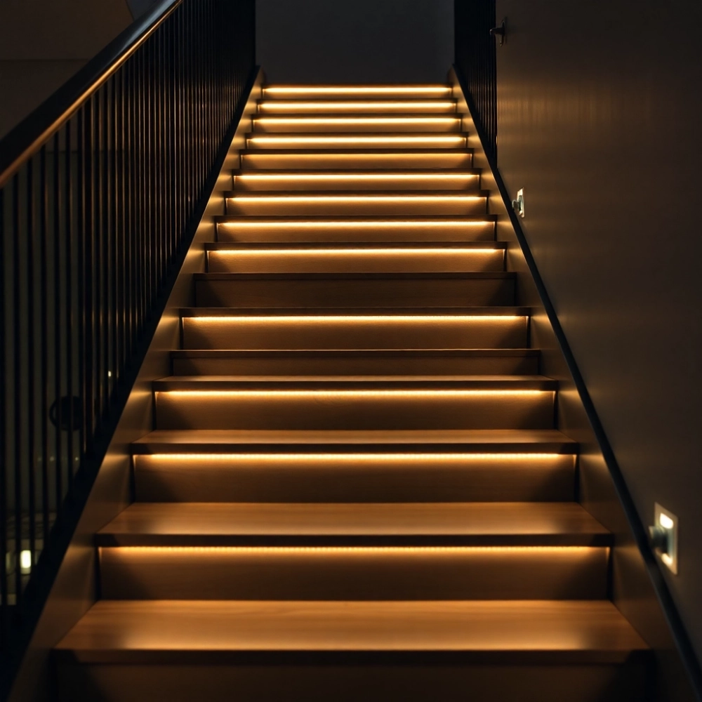 Nowoczesne Oświetlenie Schodowe