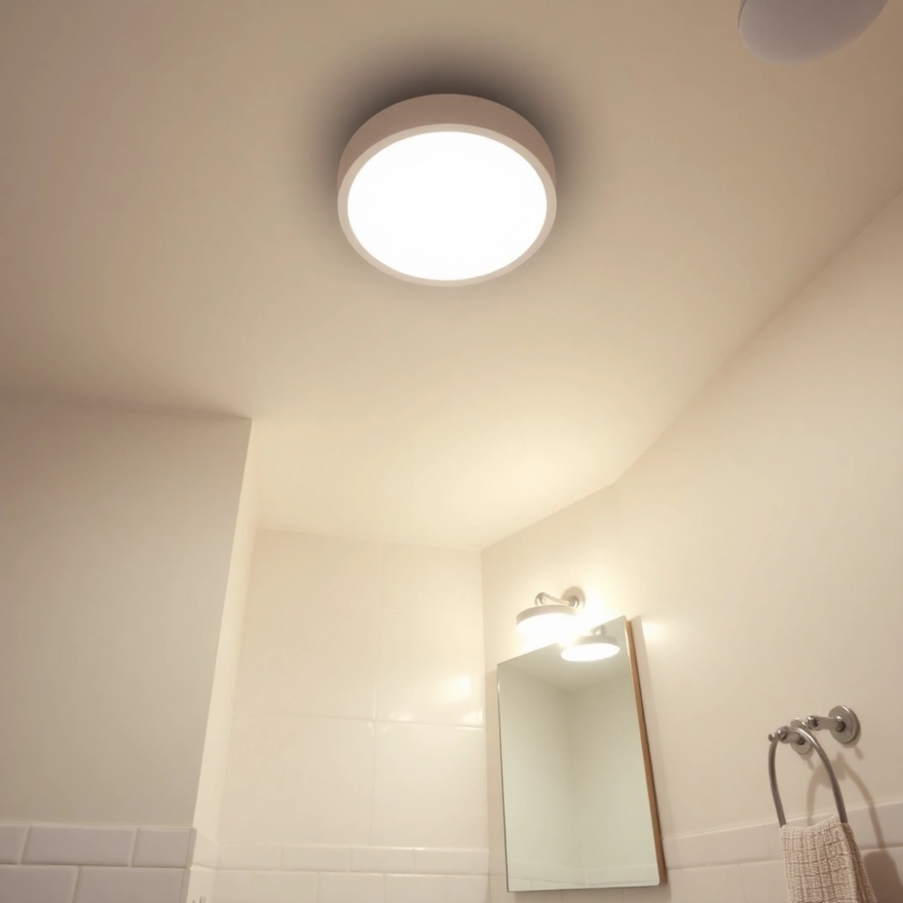 Oświetlenie Sufitowe W Małej Łazience