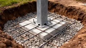 Fundament pod słup oświetleniowy