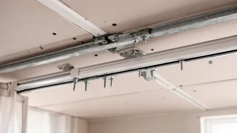 Mocowanie karnisza do sufitu podwieszanego