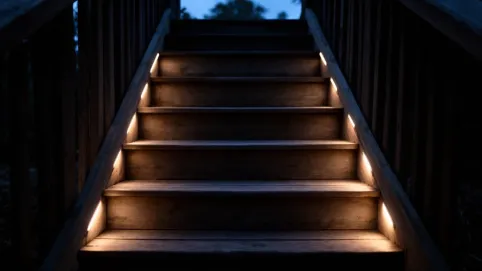 Oświetlenie schodowe bez puszki